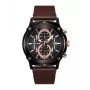 Police Men's Chronograph Watch R1451324001 - 46mm Stainless Steel Case, Blue Dial, Brown Leather Strap