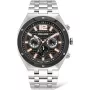 POLICE Men's Quartz Analog Watch P15995JSTU61M 46mm Stainless Steel Gunmetal Grey