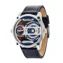 POLICE Men's R1451279001 Quartz Watch 55mm Black Dial Leather Strap