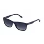 POLICE Men's Rectangular Sunglasses SPLB40N560C03 - Black Acetate Frame, Smoke Grey Polycarbonate Lenses, UV400 Protection