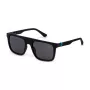 POLICE Men's Rectangular Sunglasses SPLF61-55U28F - Havana/Brown Acetate Frame, Brown Polycarbonate Lenses, 55/19/145 mm, UV400 Protection