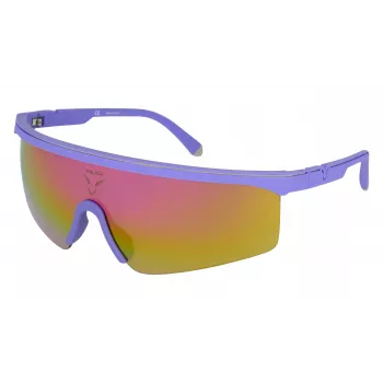 Police Men's SPLA28999UGX Rectangular Sunglasses - Black Frame, Grey Lens