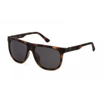 POLICE Men's SPLN33E59878P Sunglasses - Gunmetal Metal Frame, Polarized Grey Lenses, 59/14/140 mm