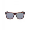 POLICE Men's SPLN33V59878P Rectangular Polarized Sunglasses - Havana Acetate Frame, Brown Lens, 59mm