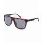 POLICE Men's SPLN33V59878P Rectangular Polarized Sunglasses - Havana Acetate Frame, Brown Lens, 59mm
