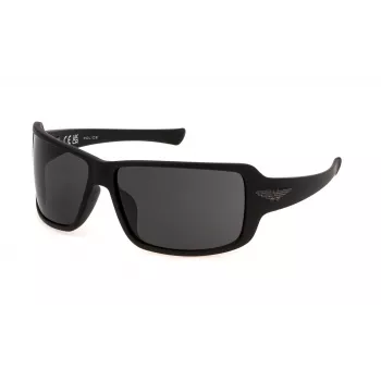 POLICE Men's SPLN37M650U28 Sunglasses - Rectangular Full Rim, UV400, 65 mm Lens
