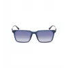 POLICE Men's SPLP31-5603LM Sunglasses - Square Acetate Frame, Grey Polycarbonate Lenses, UV400 Protection, 56/17/145 mm