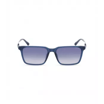 POLICE Men's SPLP31-5603LM Sunglasses - Square Acetate Frame, Grey Polycarbonate Lenses, UV400 Protection, 56/17/145 mm