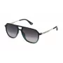 POLICE Men's SPLQ81E576PEP Square Acetate Sunglasses, Havana Frame, Brown Lenses, 57-16-145 mm