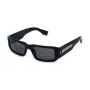 Police Men's SPLR82E 55700Y Black Square Sunglasses with Grey Lenses, UV400, 55mm