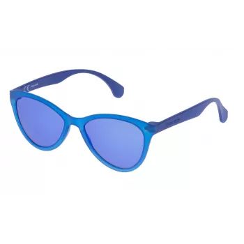 Police Men's Sunglasses SPL08654U43B - Rectangular Propionate Frame, UV400 Protection