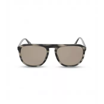 POLICE Men's Sunglasses SPLE06-5606K3 Rectangular Acetate Frame UV400