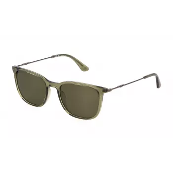 Police Men's Sunglasses SPLL77-53G61P Havana Green Polarized 53mm
