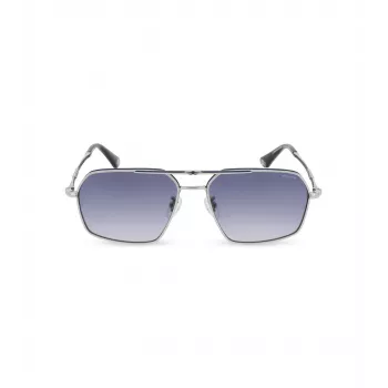 POLICE Men's Sunglasses SPLL86M580F94 Dark Havana Square Acetate Frame Grey Gradient Lens UV400 58/16/145 mm