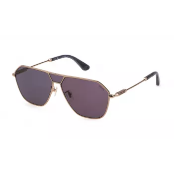 Police Men's Sunglasses SPLL89-628FFY - Shiny Black Frame, Smoke Lens, 62mm