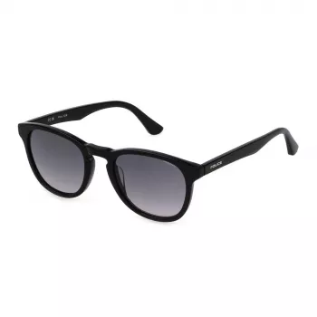 POLICE Men's Sunglasses SPLN85-520700 Havana Acetate Square Frame Brown Lens 55mm