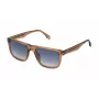 POLICE Men's Sunglasses SPLQ83-560805 - Rectangular Acetate Frame, UV400 Protection, 56mm Lens