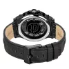 POLICE Men's Watch Blaze PEWJA2108201 47mm Black Dial Leather Strap