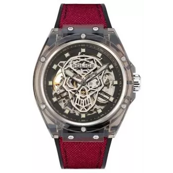 Police Men's Watch PEWGR1592401 44mm Stainless Steel Black Leather Quartz
