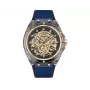 Police Men's Watch PEWGR1592403 44mm Stainless Steel Quartz Analog Grey Dial Black Leather Strap
