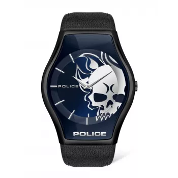 POLICE Men's Watch PEWJA2002302 45mm Stainless Steel Case Leather Strap