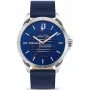 POLICE Men's Watch PEWJA2204501 46mm Quartz Analog Stainless Steel Black Dial Leather Strap