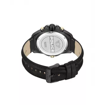 POLICE Men's Watch PEWJF0022501 46mm Stainless Steel Black Leather