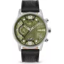 POLICE Men's Watch PEWJF2203305 48mm Chronograph Black Dial Leather Strap