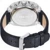 POLICE Men's Watch PEWJF2226802 Blaze Collection 45mm Stainless Steel Case Black Leather Strap Analog Quartz