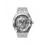 POLICE Men's Watch PEWJG2110702 46mm Stainless Steel Case Black Leather Strap Analog Quartz