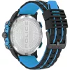 POLICE Men's Watch PEWJP2110202 46mm Stainless Steel Case Brown Leather Strap Blue Dial