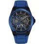 POLICE Men's Watch PEWJQ2203240 45mm Stainless Steel Case Black Dial Leather Strap