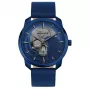POLICE Men's Watch PL15714JSBL0 42mm Blue Dial Leather Strap