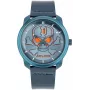 POLICE Men's Watch PL15714JSBL03 Raho Blue Dial Leather Strap 44mm
