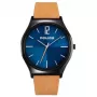 Police Men's Watch PL15918JSB03 44mm Stainless Steel Leather Black