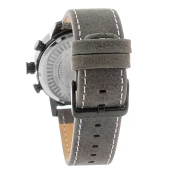 POLICE Men's Watch R1451281001 Adder Collection 46mm Stainless Steel Case Black Leather Strap Analog Quartz