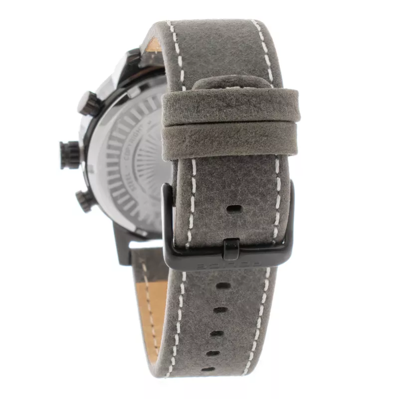 POLICE Men's Watch R1451281001 Adder Collection 46mm Stainless Steel Case Black Leather Strap Analog Quartz