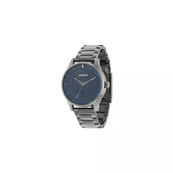 Police Men's Watch R1453282003 44mm Stainless Steel Black Dial Leather Strap Quartz Analog