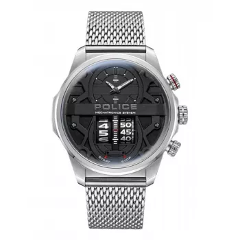 Police Men's Watch Ranger II PEWJG0006504 44mm Blue Dial Brown Leather