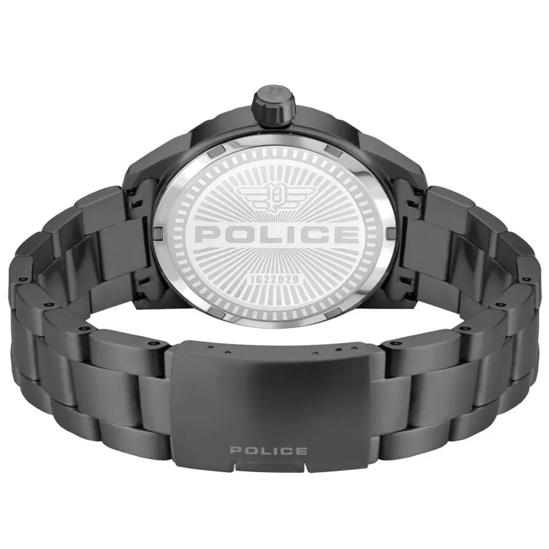 POLICE Raho Men's Quartz Watch with Black Dial and Leather Strap PEWJG2202902
