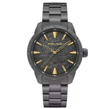 POLICE Raho Men's Quartz Watch with Black Dial and Leather Strap PEWJG2202902