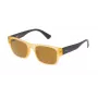 Police SPL15051760G Men's Rectangle Sunglasses - Black Acetate Frame Grey Lens 51mm