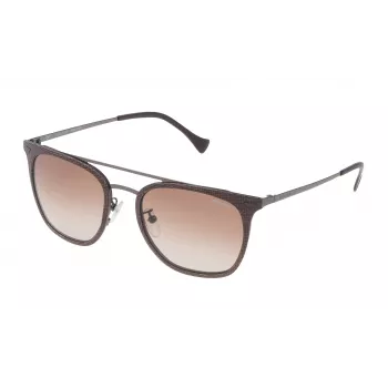 POLICE SPL152-53GGNY Women's Rectangular Sunglasses - Havana Acetate Frame with Grey Gradient Lenses