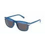 POLICE SPL23155DENH Men's Sunglasses - Matte Black Frame, Blue Mirror Lens, UV400