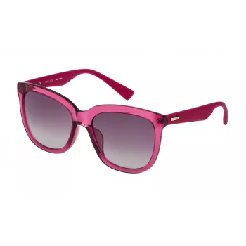 POLICE SPL410-56AFDX Women's Cat Eye Sunglasses - Black Acetate Frame, Grey Polycarbonate Lenses, UV400 Protection