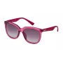 POLICE SPL410-56AFDX Women's Cat Eye Sunglasses - Black Acetate Frame, Grey Polycarbonate Lenses, UV400 Protection