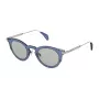 POLICE SPL624460579 Women's Sunglasses - Shiny Black Acetate Frame, Grey Polycarbonate Lenses, UV400 Protection, 46mm Lens Width
