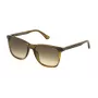 POLICE SPL872N5606U8 Men's Rectangular Sunglasses - Havana Acetate Frame, Brown Tint Lenses, UV400 Protection