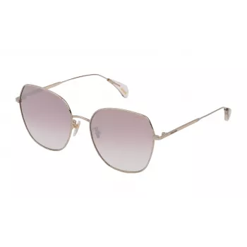 POLICE SPL93357SNCX Women's Sunglasses - Havana Acetate Frame, Brown Polycarbonate Lenses, 57mm