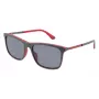 POLICE SPLA56561BUX Men's Rectangular Sunglasses - Black Acetate Frame Grey Polycarbonate Lens 56/17/145 mm UV400
